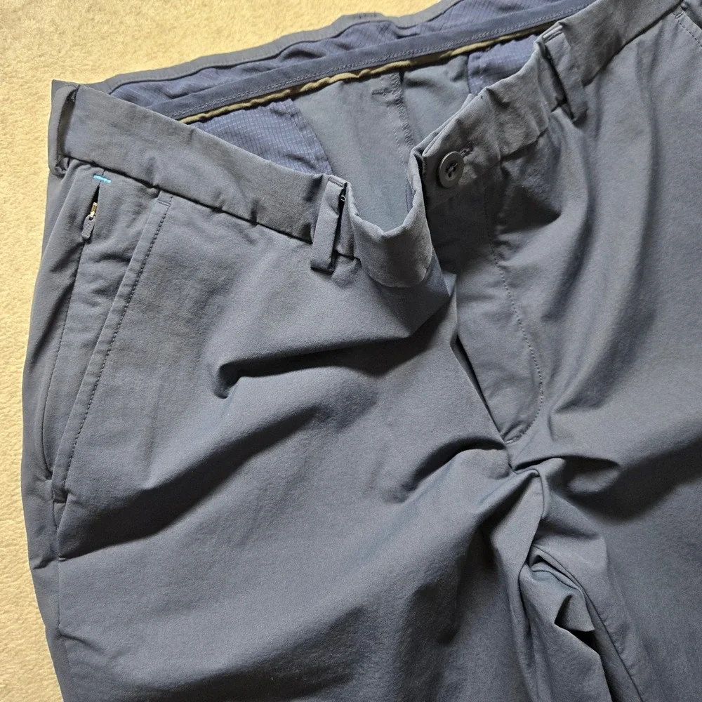 Vineyard Vines OTG On-The-Go Pants Mens 38x30 Navy Blue Performance Chino - Picture 2 of 8